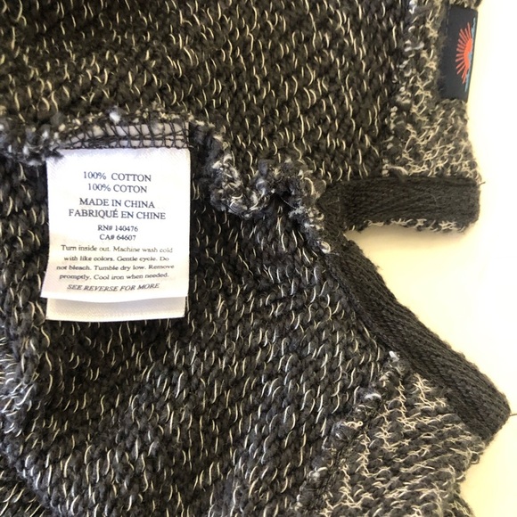 Faherty Men’s Herringbone French Terry Beach Hoodie in Granite Size L - Picture 13 of 14